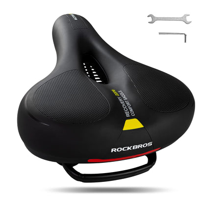 ROCKBROS Fahrradsattel Bequem Gelsattel Herren Damen Ergonomischer Breiter Fahrradsitz Weich Memory Foam MTB Rennrad 26 * 22cm Atmungsaktiv Wasserdicht